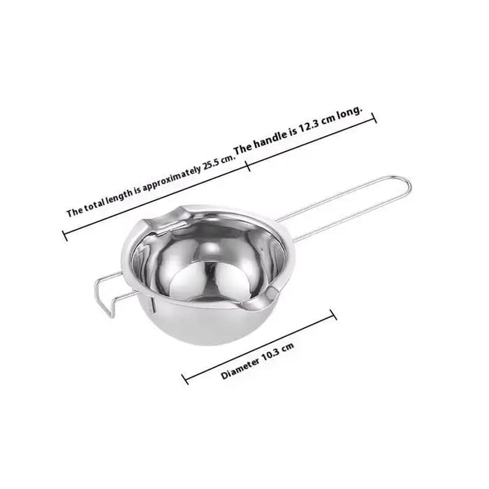 Pot à fondue pour cire de bougie avec poignée résistante à la chaleur pour faire fondre le chocolat,