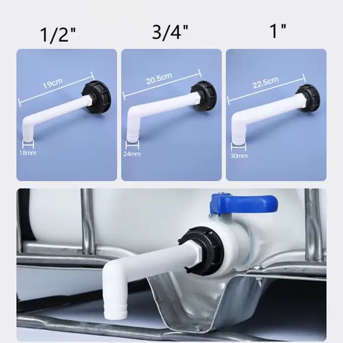 Raccords de réservoir IBC en plastique épais, connecteurs de réservoir d'eau, connecteur d'irrigatio
