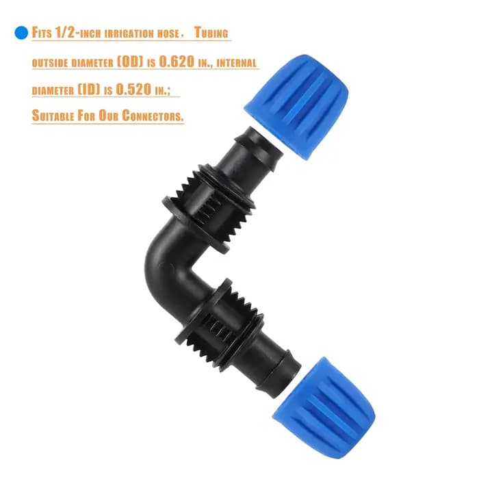 Connecteur de verrouillage de tuyau 1/2 ", 5 pièces, raccords d'irrigation goutte-à-goutte de 16mm,