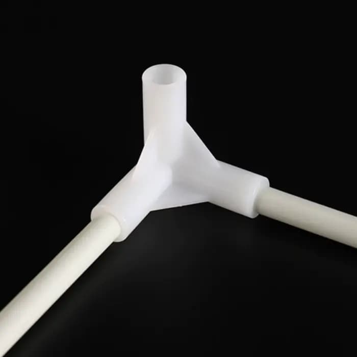 Connecteur blanc en plastique ID 8mm, coude droit stéréoscopique, joint en T jardin verger pelouse d