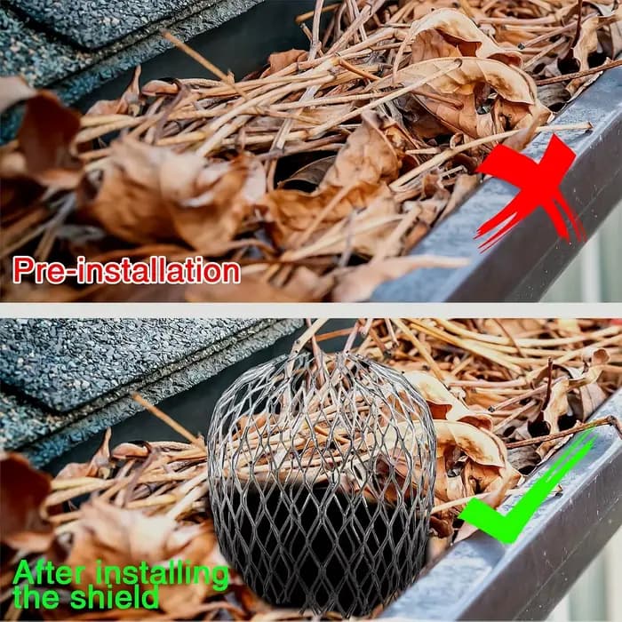 Filtre de gouttière en maille, feuille de toit, filet de protection de gouttière, filtre de descente