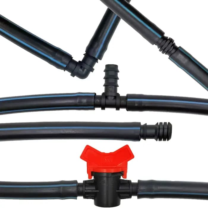 Kit de raccords d'irrigation goutte à goutte 1/2 ", 34 pièces, bouchon coudé en T droit pour tube de