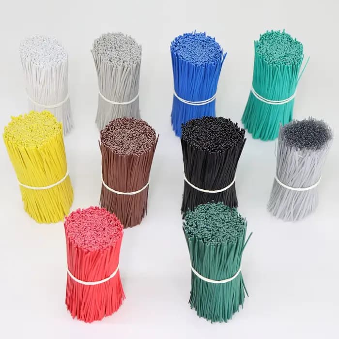 100 pièces 10 couleurs attaches de câble de jardin attache de fil de fer Oblate réutilisable pour fl