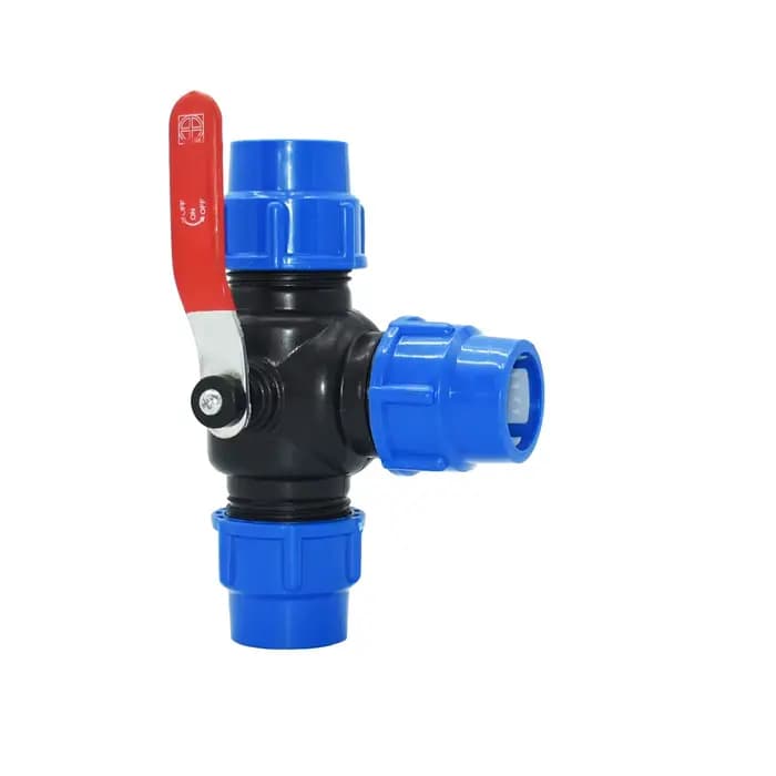 Connecteur d'eau du robinet en plastique PE, séparateur en T, coupleur de Valve rapide, bouchon d'ex