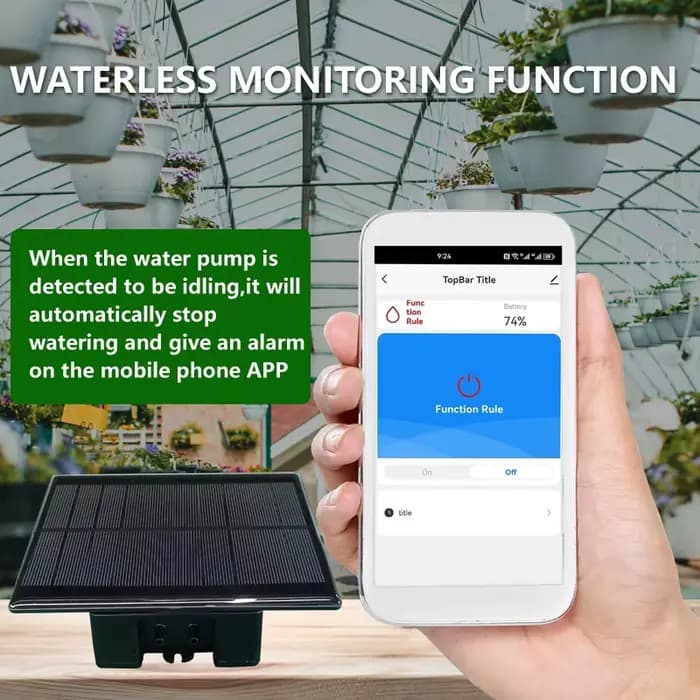 Kit d'irrigation solaire automatique WIFI domestique, outil d'arrosage avec télécommande avec applic