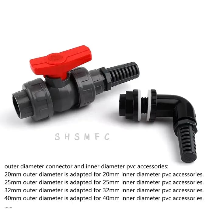 Connecteur de filtre en plastique, raccords de filtre en plastique, taille 20,25,32,40,50,63mm, 1 ~