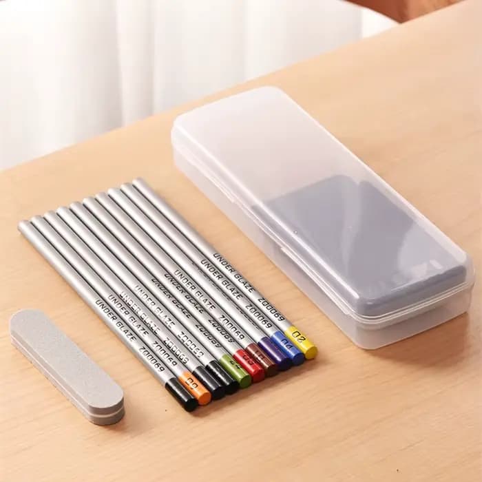 10 couleurs/ensemble poterie Art sous glaçure couleur crayon en boîte bricolage céramique peint à la