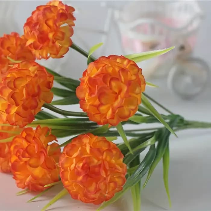 1pc 9 Fleurs Artificielles Pivoine Rose Grand Bouquet de Fleurs pour Décoration Mariage Table Maison