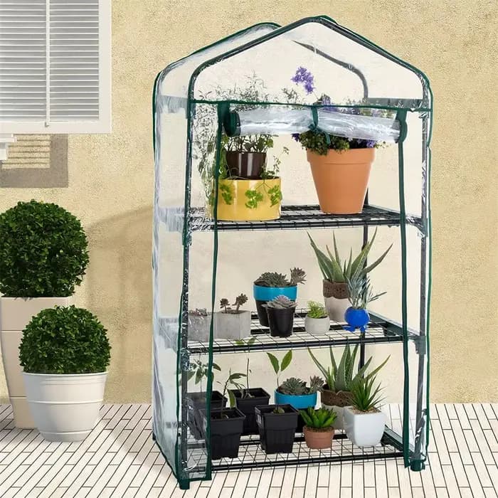 Mini serre de jardin portable, serre chaude pour plantes et fleurs, idéale pour le jardinage en exté