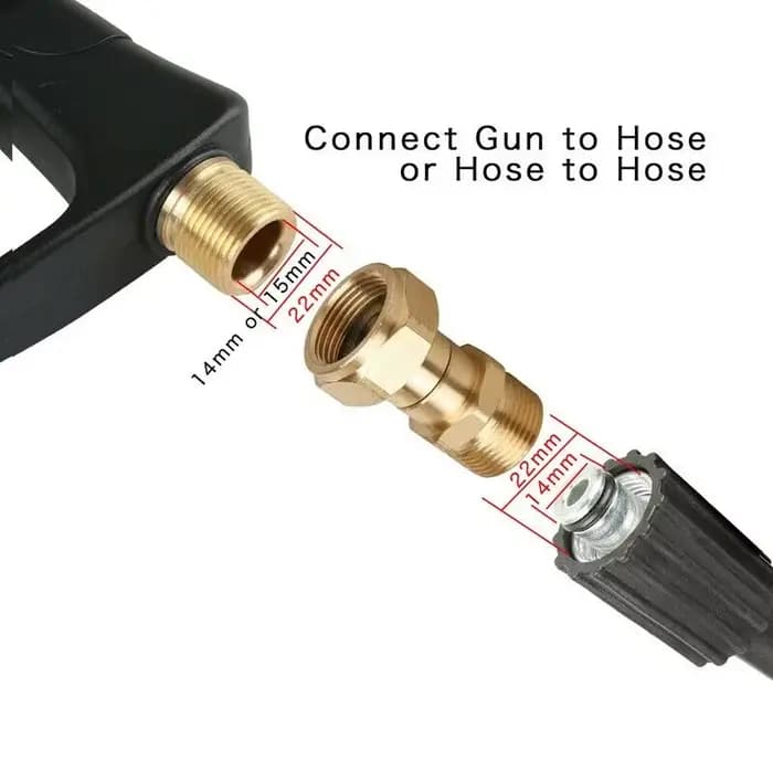 Connecteur de Joint pivotant pour nettoyeur haute pression en laiton, raccord de tuyau M22, filetage