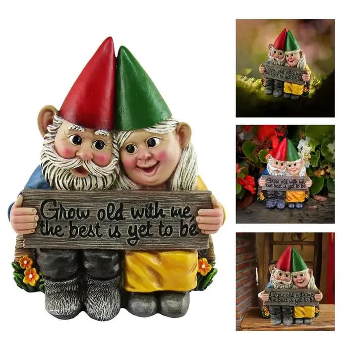 Statue de Gnome de jardin en résine drôle, Figurines de nains coquins de dessin animé, petites Sculp