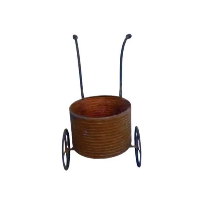 Brouette en fer Antique, Pot fleur, support jardinière pour pelouse, balcon, décoration jardin maiso