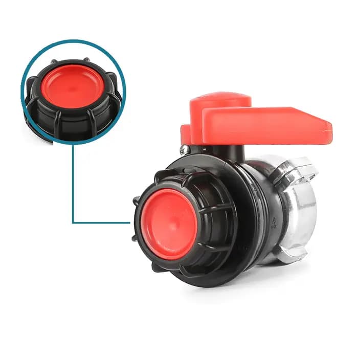 Vanne à bille à filetage grossier 62/75/ 80mm, adaptateur de beurre de réservoir IBC, Valve de décha