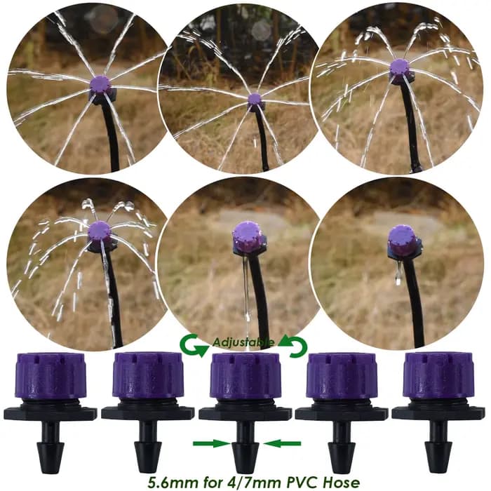 Goutteur d'irrigation goutte à goutte pour jardin, buse réglable, arroseur, émetteur, pelouse, fleur