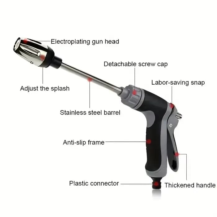 Pistolet de lavage haute pression portable 2026 pour voitures, outil de nettoyage automobile, arrose