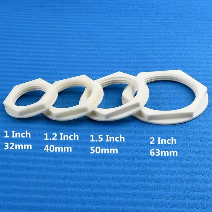 Écrou de fixation hexagonal en plastique et Nylon blanc, filetage femelle 1/2 ~ 2 pouces, Micro Irri