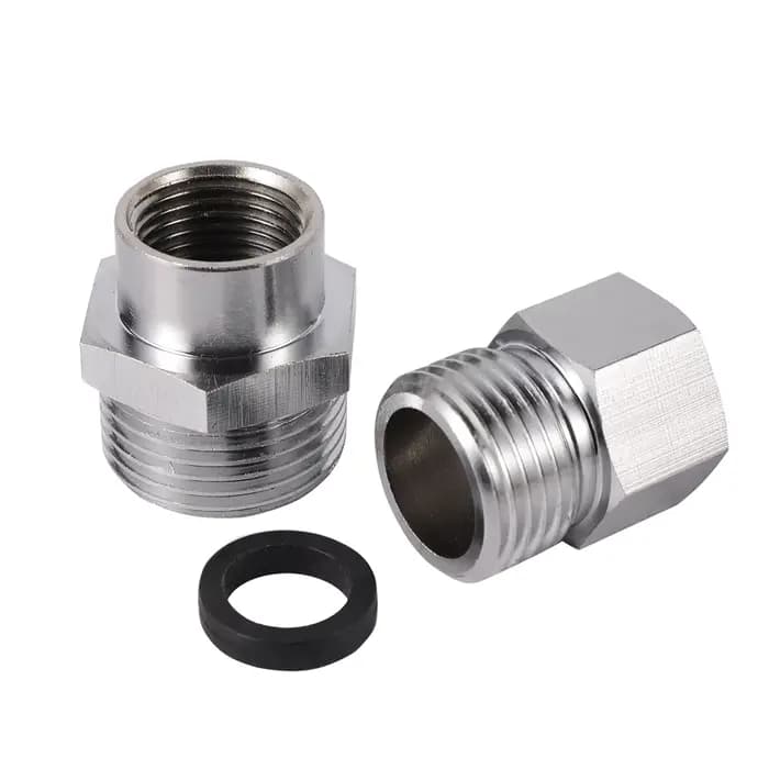 Accessoires de pompe à eau 18mm M18 à filetage mâle 1/2 "3/4", adaptateur en cuivre nickelé, Joint e