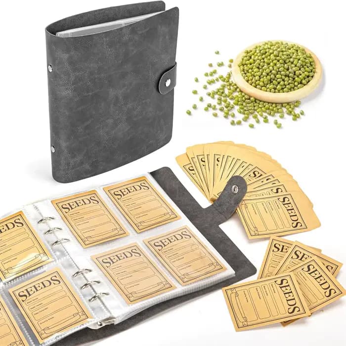 1 ensemble de carnets de rangement pour graines de jardin
