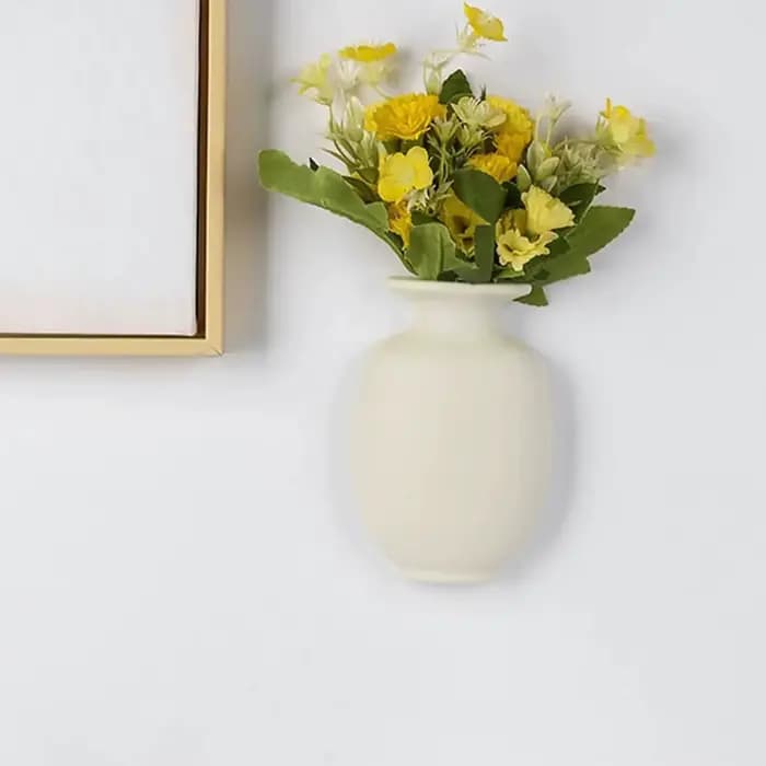 1pc, Vase mural auto-adhésif Pot de fleur suspendu décoratif réutilisable