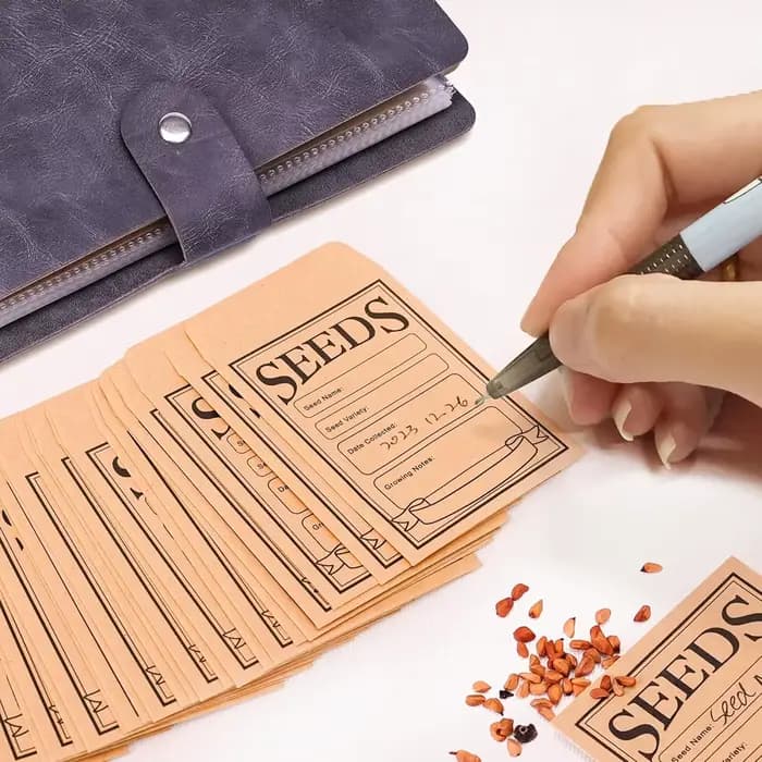 1 ensemble de carnets de rangement pour graines de jardin