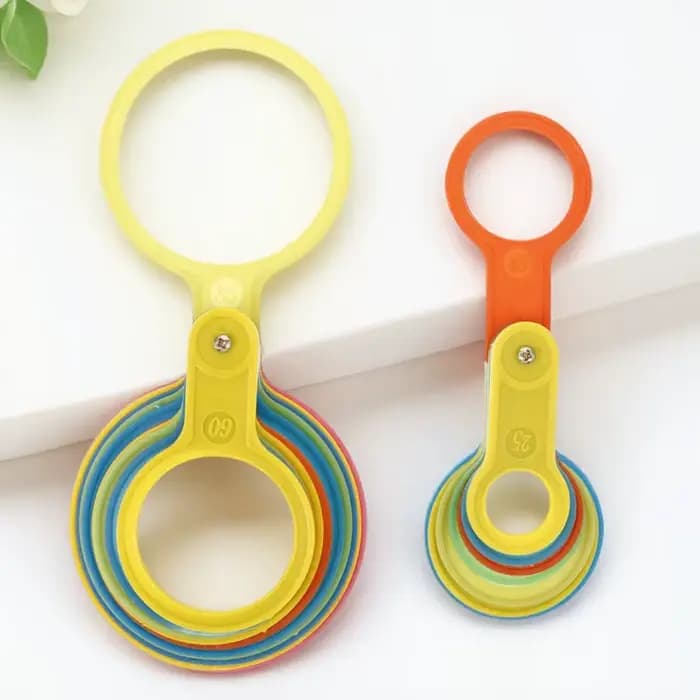 2 ensembles d'anneaux de mesure de diamètre pour fruits, jauge de fruits en plastique, cercles, outil de classement de taille facile et précis, outil de mesure de diamètre