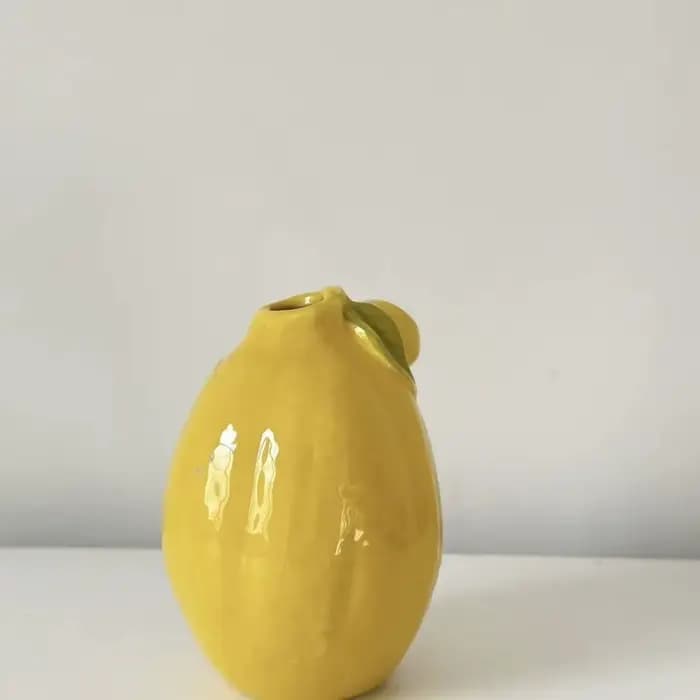 Vase en céramique citron grenade