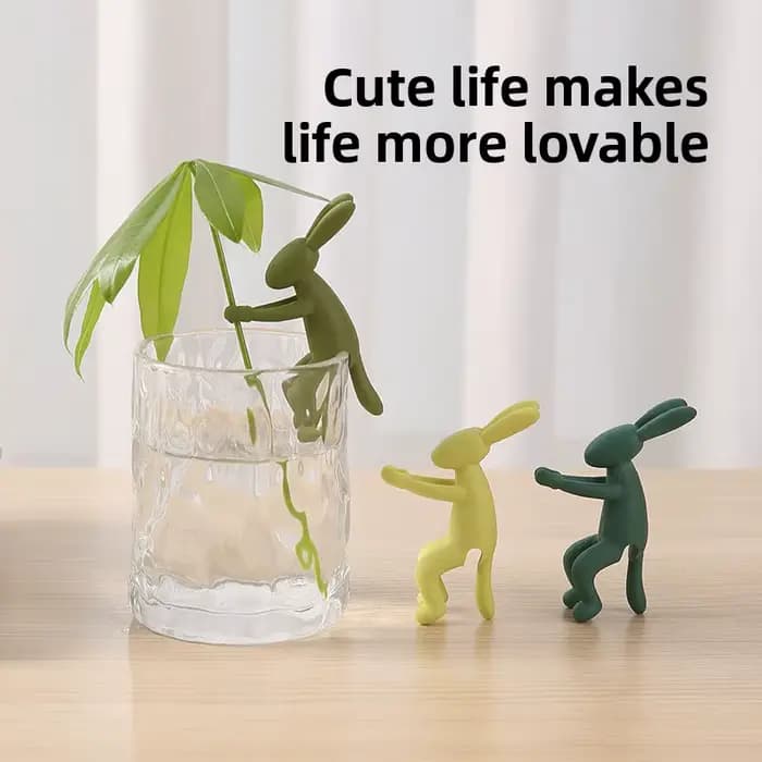 Buddy de propagation des plantes en forme de lapin – Adorable support de tige