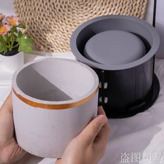 Grands moules ronds en ciment pour pot de fleur
