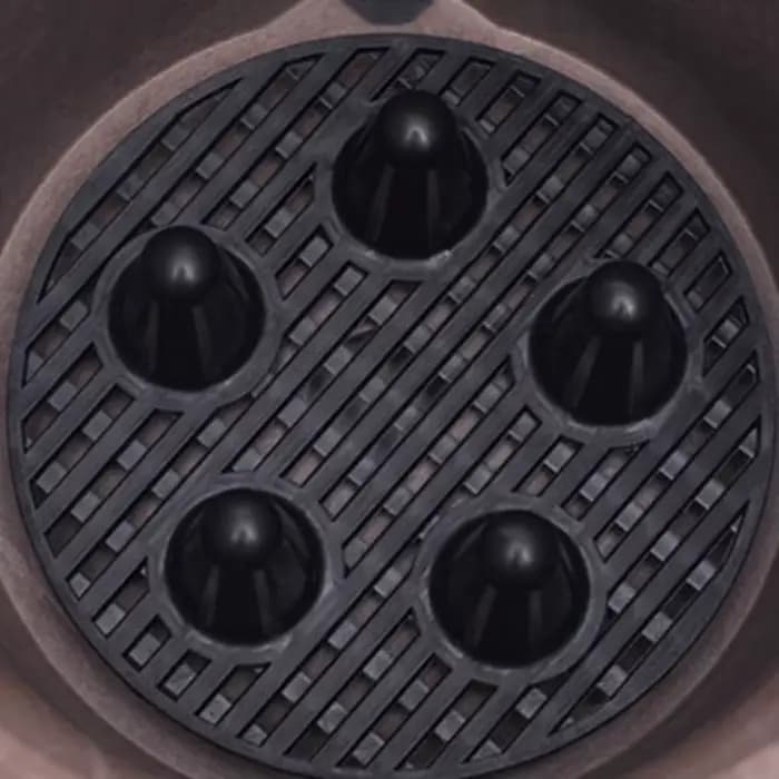 Support de pot de fleurs surélevé en plastique rond avec tapis de contrôle des racines