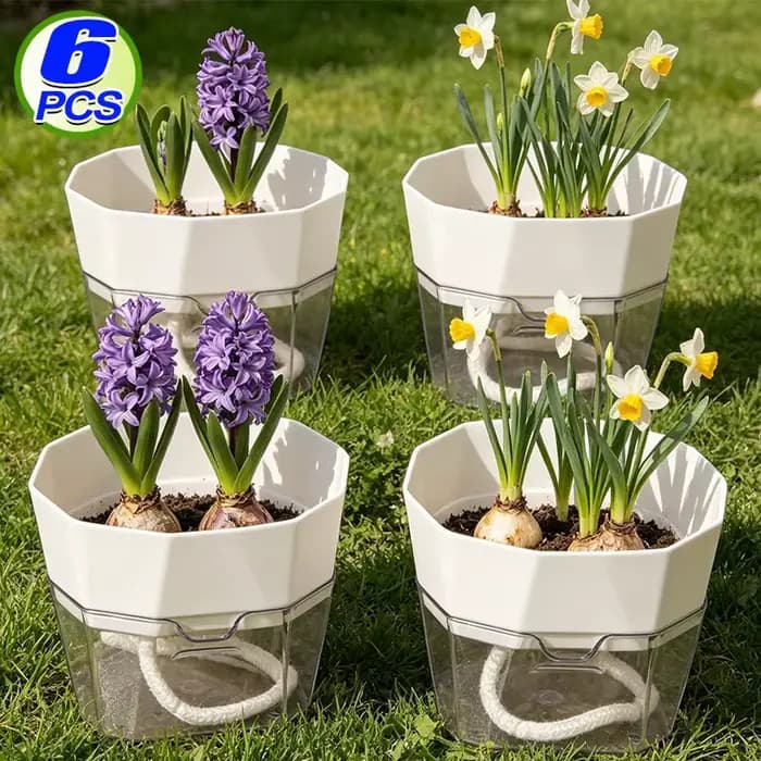 Pot de fleurs hydroponique auto-arrosant
