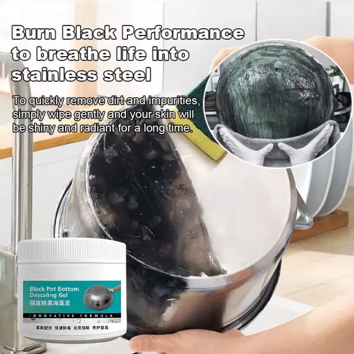 Dissolvant de résidus noirs pour fond de Pot