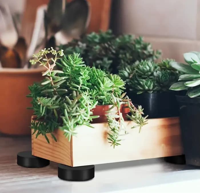 2-20 Pièces Supports de Pot de Fleurs en Caoutchouc Antidérapants pour Terrasse
