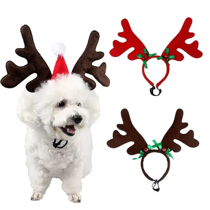 Produit habillé de renne, accessoires pour chiot et chaton, Costume, décorations de noël, bandeau pour chien et chat, fournitures pour animaux de compagnie, couvre-chef