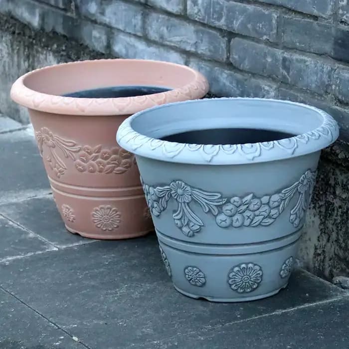 Nouveau pot de fleurs en plastique épaissi et renforcé pour la culture du Pothos