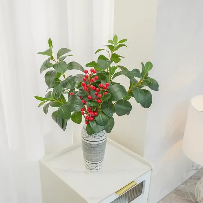 Plante Artificielle Magnolia Vert Bouquet de Mariée Décoration DIY de Haute Qualité pour Mariage