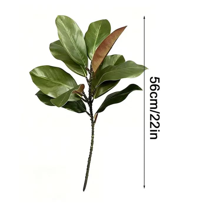 Feuilles de magnolia de style artistique de plante verte simulée