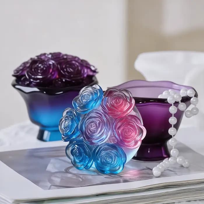 1 jeu de moules pour pots de roses à main avec LIDS