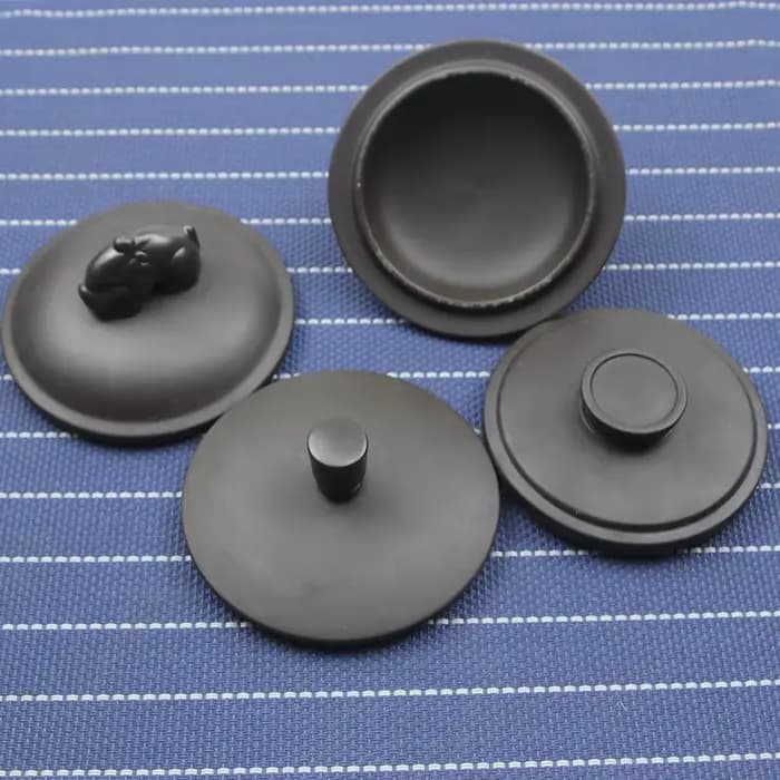 Couvercle rond en porcelaine blanche pour théière en argile violette, accessoires pour bouilloire à thé