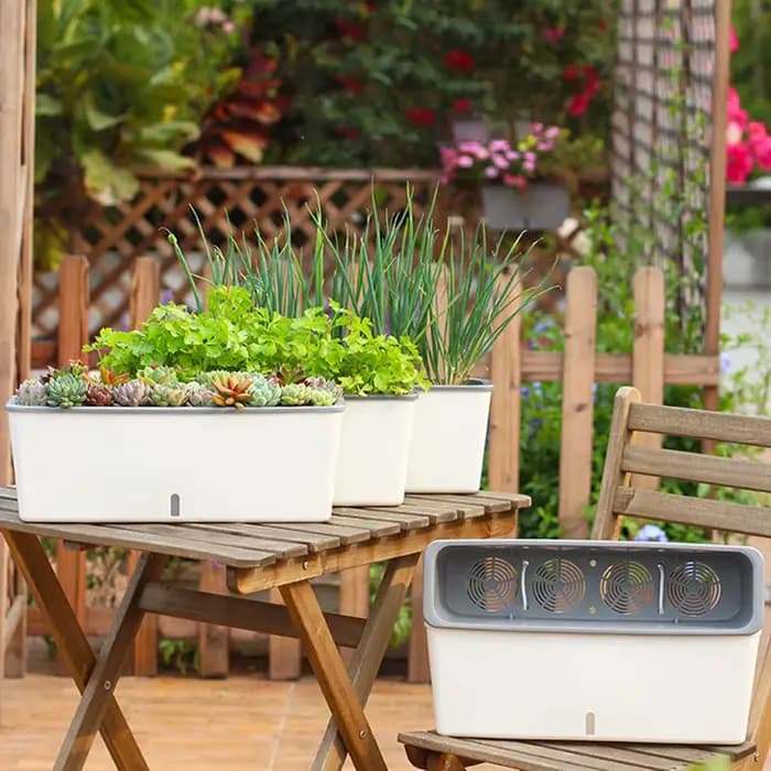 Pots de jardinières paresseux à Double couche