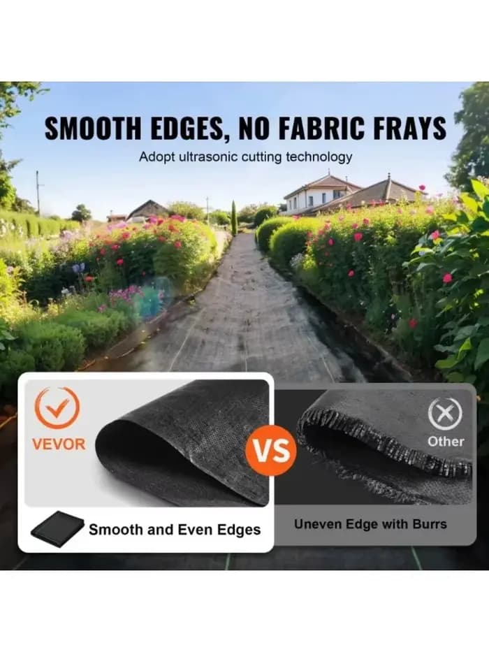 Toile géotextile anti-mauvaises herbes robuste pour aménagement paysager