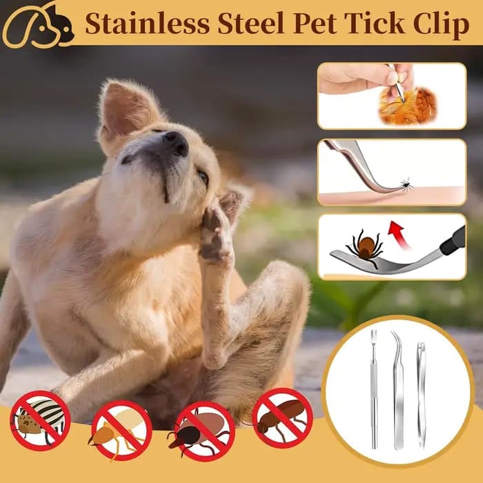 Kit de pinces à tiques pour animaux de compagnie