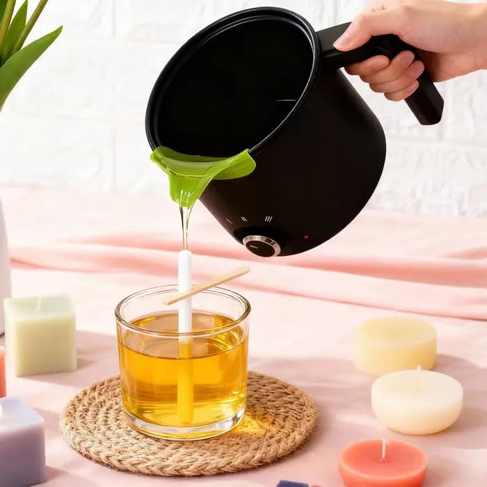 Pot à fondue électrique en acier inoxydable antiadhésif de 1,5 L pour la fabrication de bougies, de savons, de bonbons et de chocolat