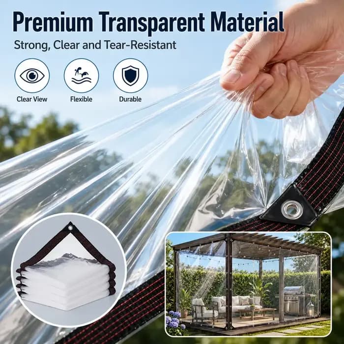 Bâche transparente imperméable pour jardin