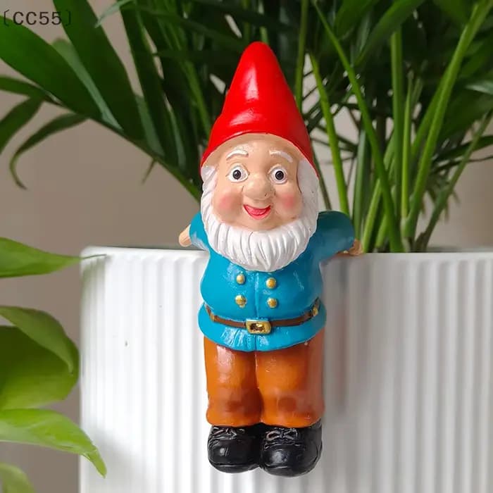 、1CC55 Vauas Figurines de Gnome d'escalade Pot de fleur Hugger Gnomes de jardin suspendus Décorations de plantes pour