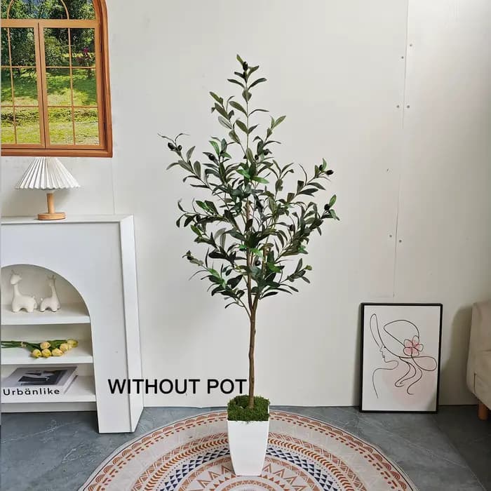 Arbre d'olivier artificiel de 120-180 cm, ornement d'intérieur et d'extérieur, plante artificielle pour la maison, le jardin, le balcon, la décoration du salon