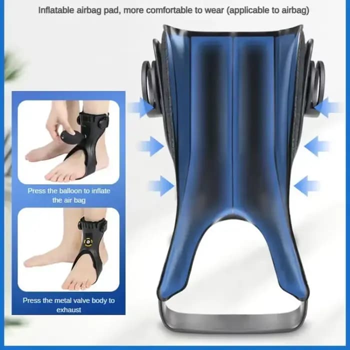 Orthèse de pied tombant AFO AFOs, Support de cheville avec boucle réglable confortable pour les chaussures d'accident vasculaire cérébral de l'hémiplégie, marche