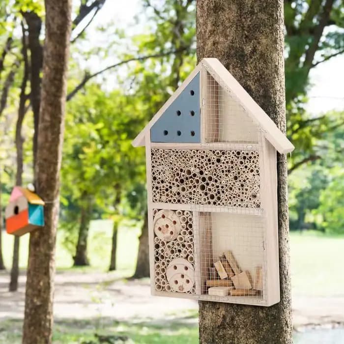 Maison d'Insectes en Bois, Abri d'Hôtel, Décoration de Jardin, Nid, Boîte