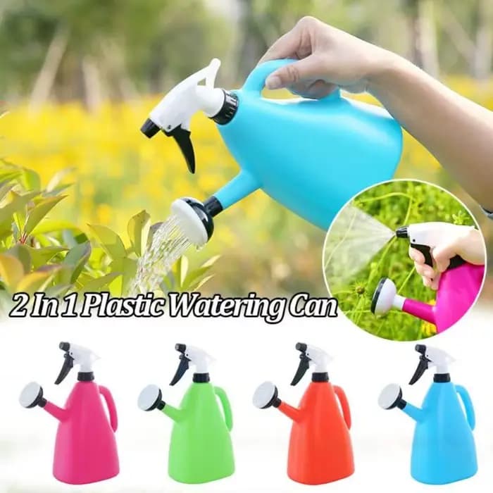 Pulvérisateur à pression 2-en-1 réglable 1L pour plantes de jardin et fleurs – Arrosoir en plastique pour pot