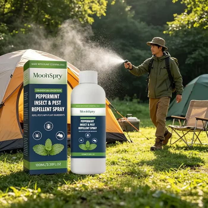 Spray Répulsif Anti-Insectes et Nuisibles à la Menthe Réduit l'Infestation