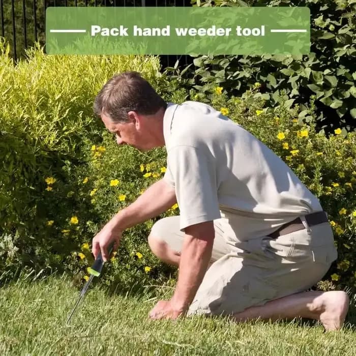 Outil de désherbage robuste - Extracteur de racines ergonomique pour pelouse, gravier de patio, outil de désherbage manuel sans effort avec poignée antidérapante